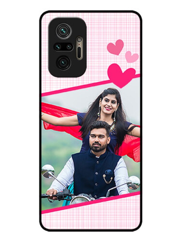 Custom Redmi Note 10 Pro Max Custom Glass Phone Case - Love Shape Heart Design