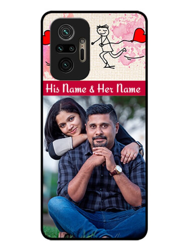 Custom Redmi Note 10 Pro Max Photo Printing on Glass Case - You and Me Case Design