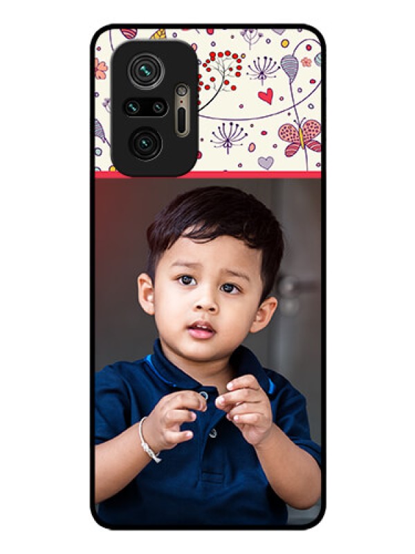 Custom Redmi Note 10 Pro Max Custom Glass Mobile Case - Premium Floral Design