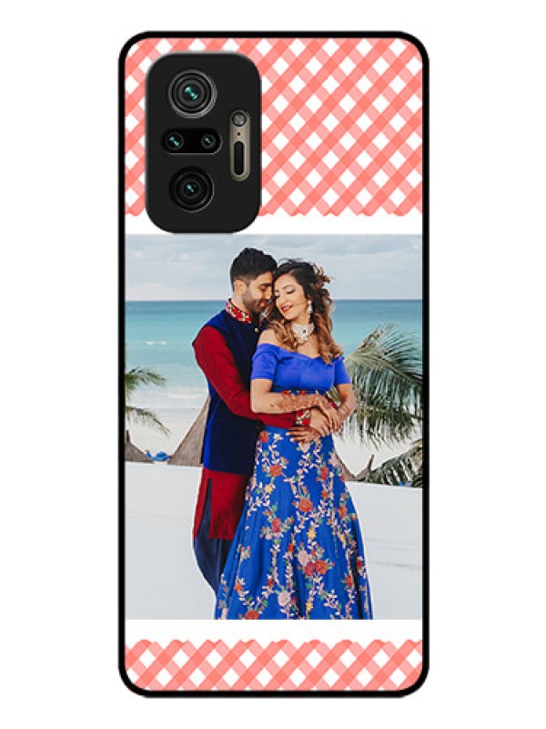 Custom Redmi Note 10 Pro Max Personalized Glass Phone Case - Pink Pattern Design