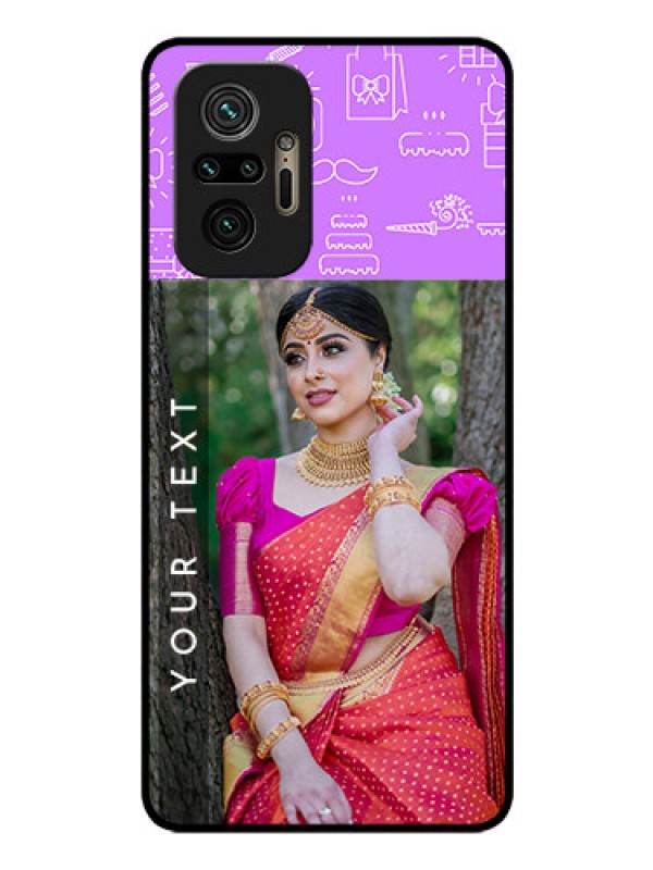 Custom Redmi Note 10 Pro Max Custom Glass Mobile Case - Birthday Icons Design
