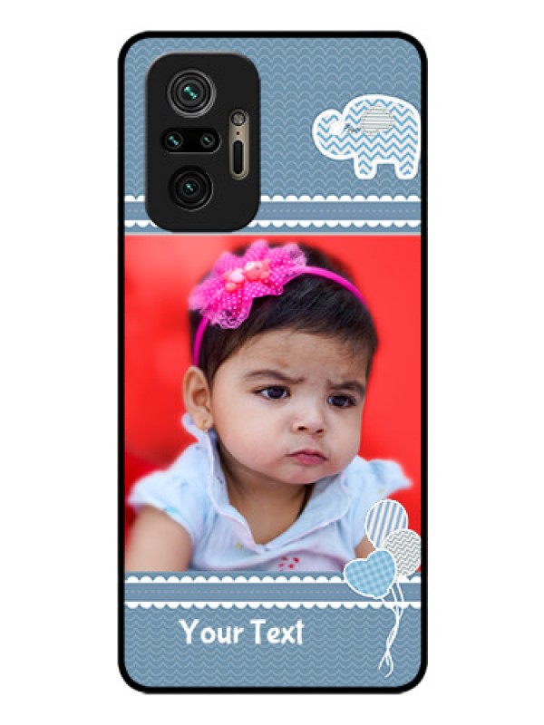 Custom Redmi Note 10 Pro Max Photo Printing on Glass Case - with Kids Pattern Design