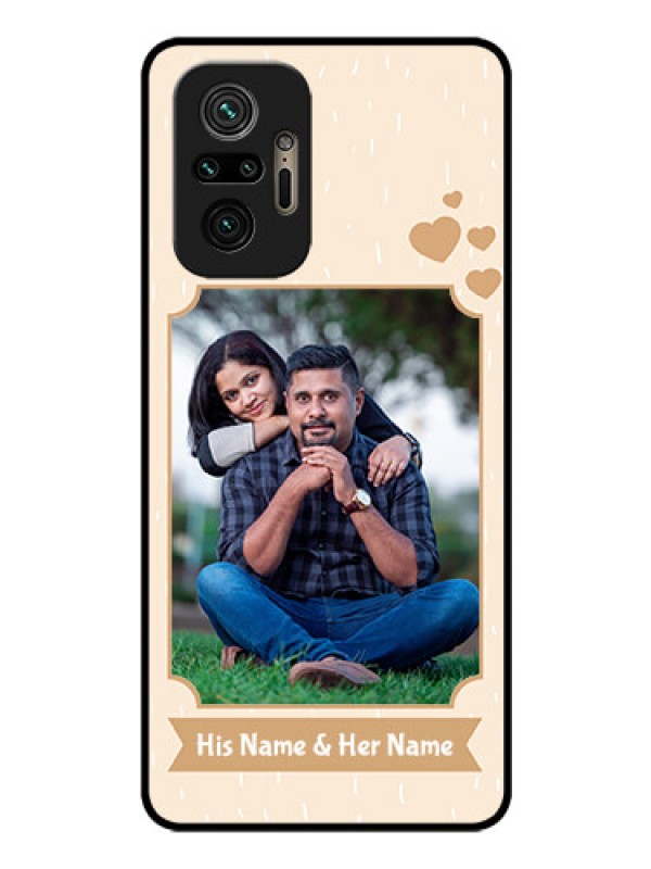 Custom Redmi Note 10 Pro Max Custom Glass Phone Case - with confetti love design 