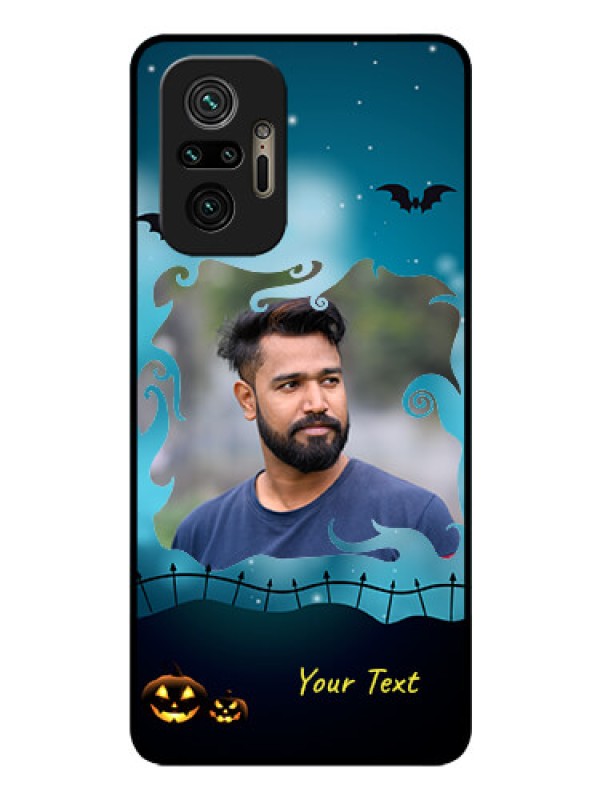 Custom Redmi Note 10 Pro Max Custom Glass Phone Case - Halloween frame design