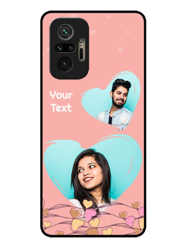 Custom Redmi Note 10 Pro Max Custom Glass Mobile Case - Love Doodle Design
