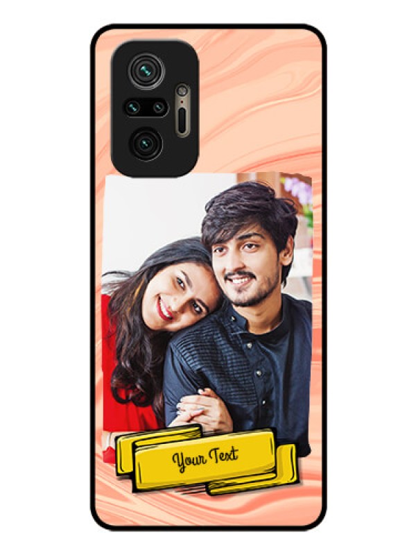Custom Redmi Note 10 Pro Max Personalized Glass Phone Case - Marble Texture Design