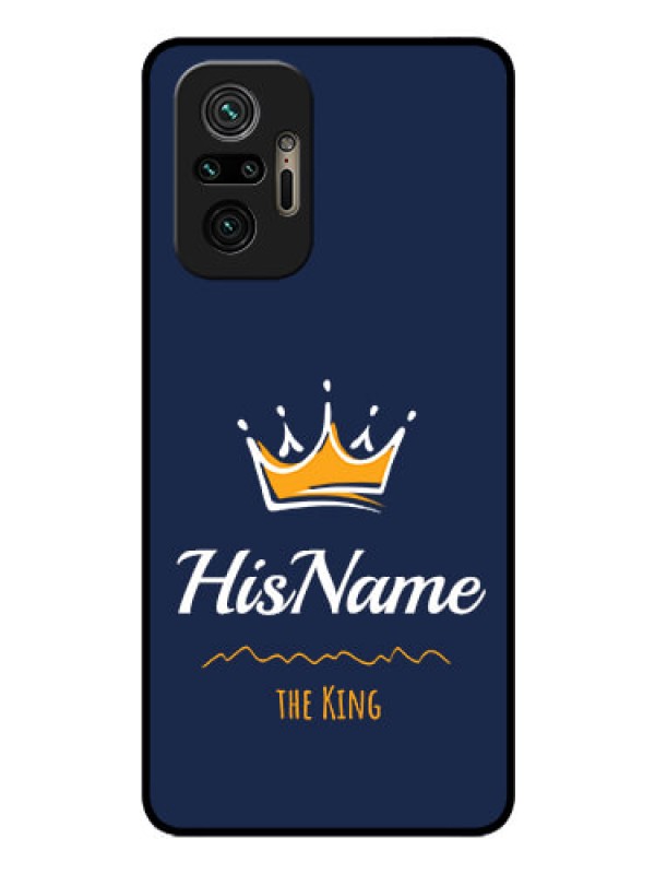 Custom Redmi Note 10 Pro Max Glass Phone Case King with Name