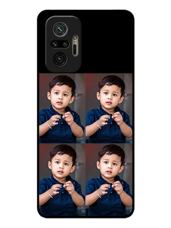 Custom Redmi Note 10 Pro Max 4 Image Holder on Glass Mobile Cover
