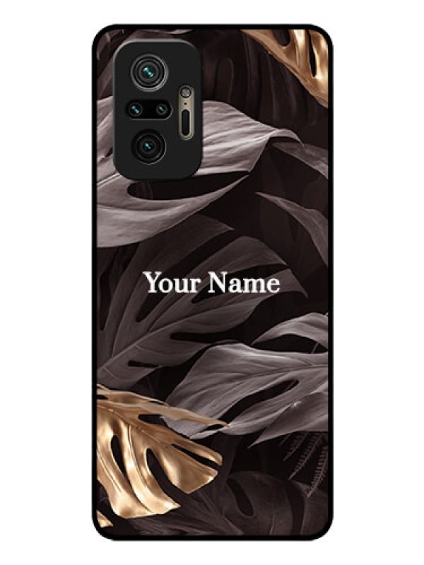 Custom Xiaomi Redmi Note 10 Pro Max Personalised Glass Phone Case - Wild Leaves digital paint Design