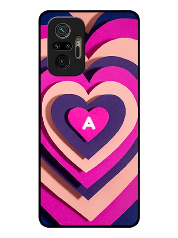 Custom Xiaomi Redmi Note 10 Pro Max Custom Glass Mobile Case - Cute Heart Pattern Design
