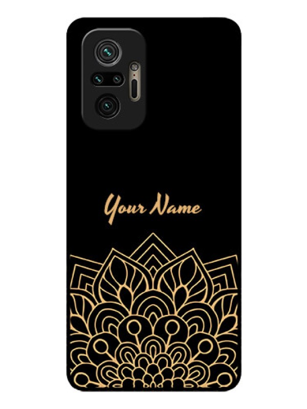 Custom Xiaomi Redmi Note 10 Pro Max Custom Glass Phone Case - Golden mandala Design