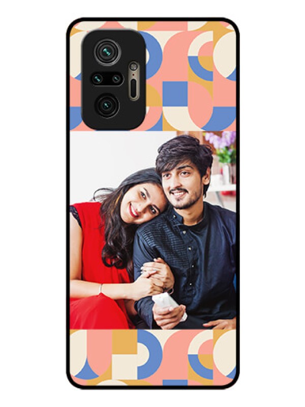 Custom Xiaomi Redmi Note 10 Pro Max Photo Printing on Glass Case - Semi-circle Maze Pattern Design