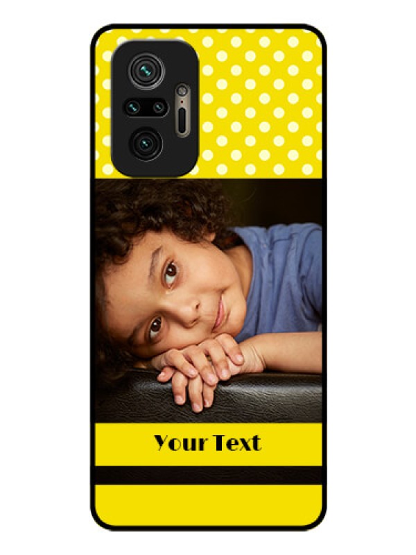 Custom Redmi Note 10 Pro Custom Glass Phone Case - Bright Yellow Case Design