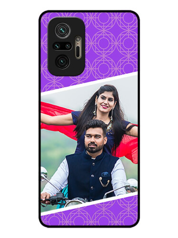 Custom Redmi Note 10 Pro Custom Glass Phone Case - Violet Pattern Design