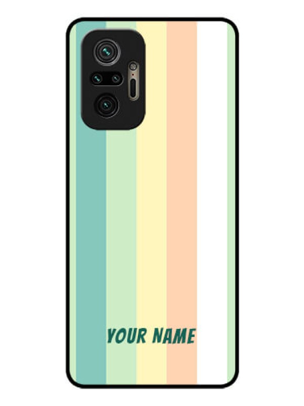 Custom Xiaomi Redmi Note 10 Pro Photo Printing on Glass Case - Multi-colour Stripes Design