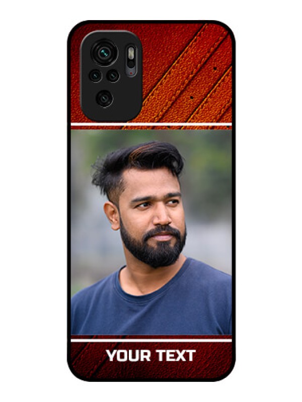 Custom Redmi Note 10 Personalized Glass Phone Case - Leather Phone Case Design