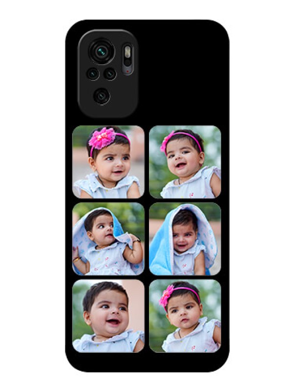 Custom Redmi Note 10 Photo Printing on Glass Case - Multiple Pictures Design