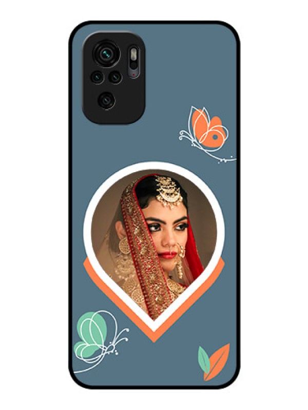 Custom Xiaomi Redmi Note 10 Custom Glass Mobile Case - Droplet Butterflies Design