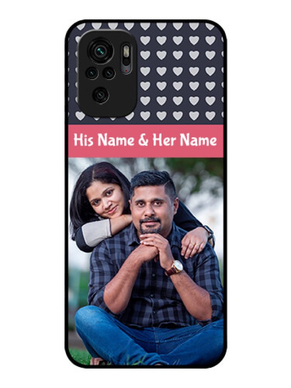 Custom Redmi Note 10s Custom Glass Mobile Case - Love Symbols Design