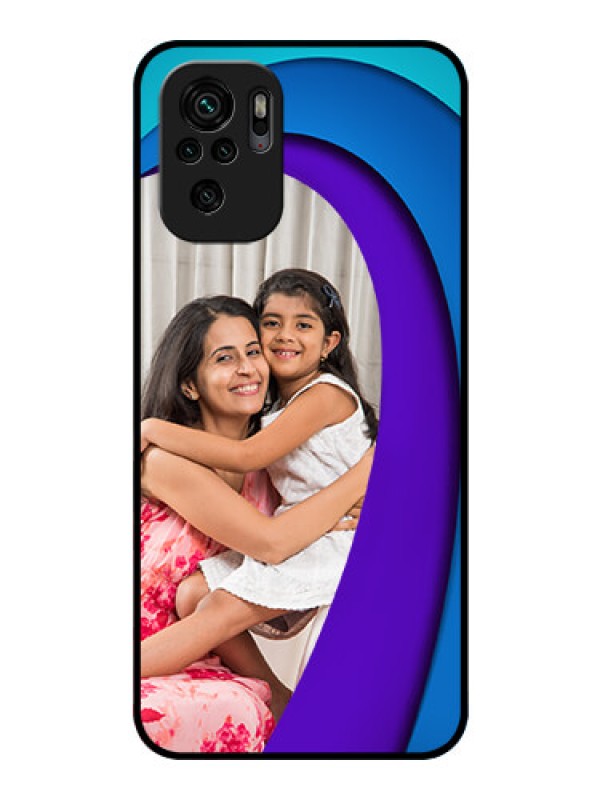 Custom Redmi Note 10s Photo Printing on Glass Case - Simple Pattern Design