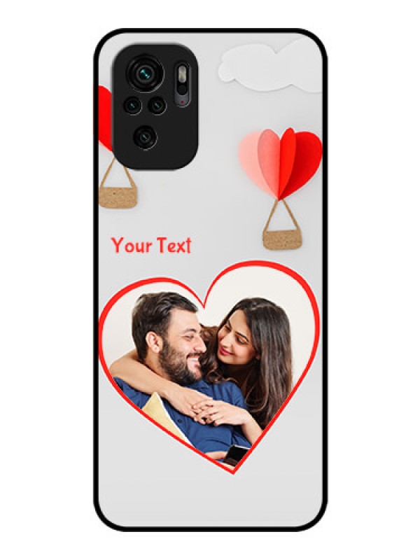 Custom Redmi Note 10s Custom Glass Mobile Case - Parachute Love Design