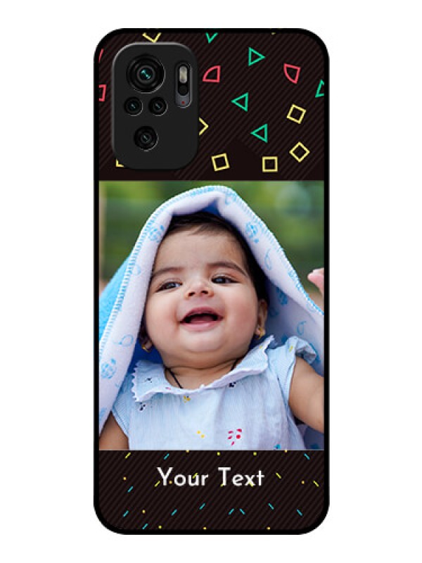 Custom Redmi Note 10s Custom Glass Phone Case - with confetti birthday design