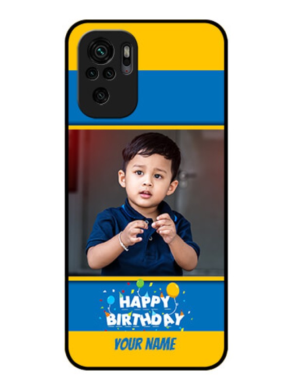 Custom Redmi Note 10s Custom Glass Mobile Case - Birthday Wishes Design