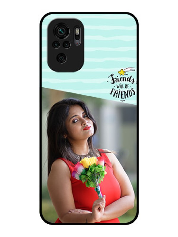 Custom Redmi Note 10s Custom Glass Phone Case - Friends Picture Icon Design