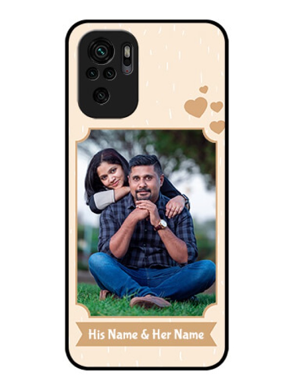 Custom Redmi Note 10s Custom Glass Phone Case - with confetti love design 