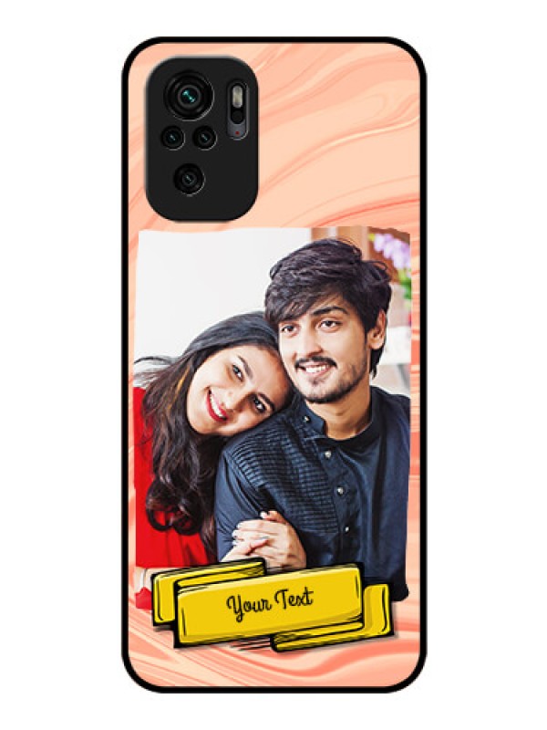 Custom Redmi Note 10s Personalized Glass Phone Case - Marble Texture Design