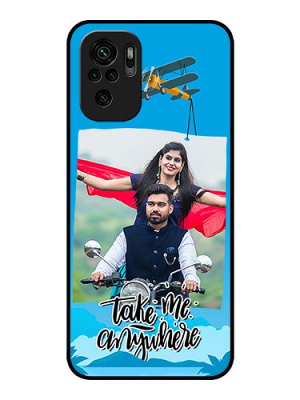 Custom Redmi Note 10s Custom Glass Mobile Case - Traveller Design 