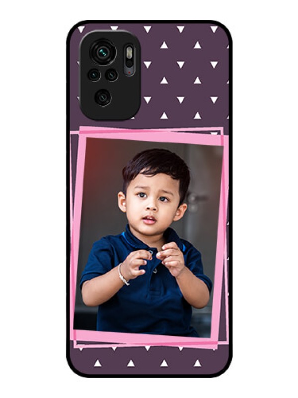 Custom Redmi Note 10s Custom Glass Mobile Case - Triangle Pattern Dotted Design