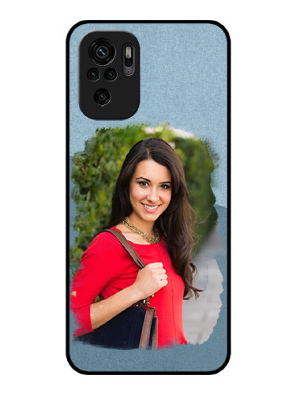 Custom Redmi Note 10s Custom Glass Mobile Case - Grunge Line Art Design
