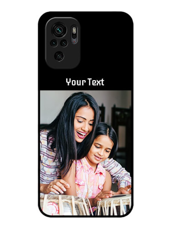 Custom Redmi Note 10s Photo with Name on Glass Phone Case