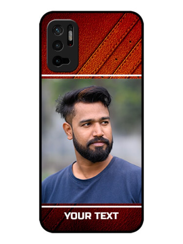 Custom Redmi Note 10T 5G Personalized Glass Phone Case - Leather Phone Case Design