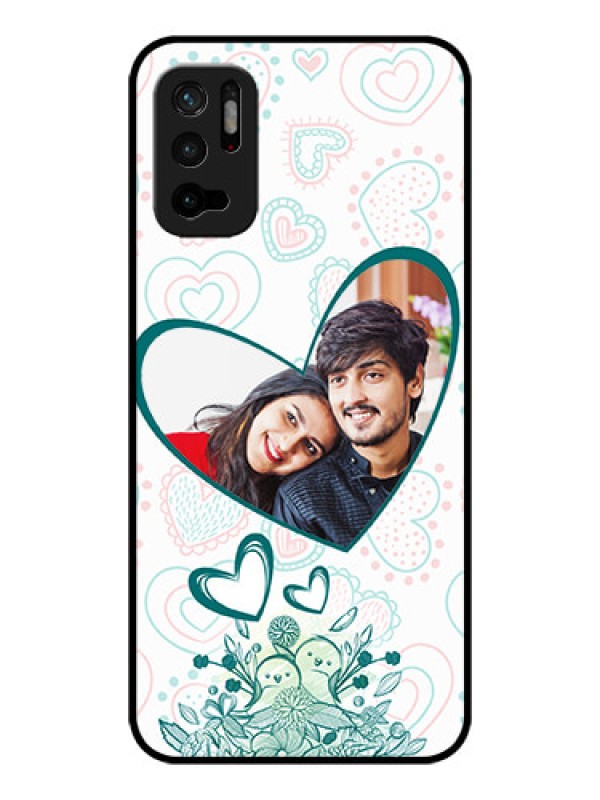 Custom Redmi Note 10T 5G Photo Printing on Glass Case - Premium Couple Design