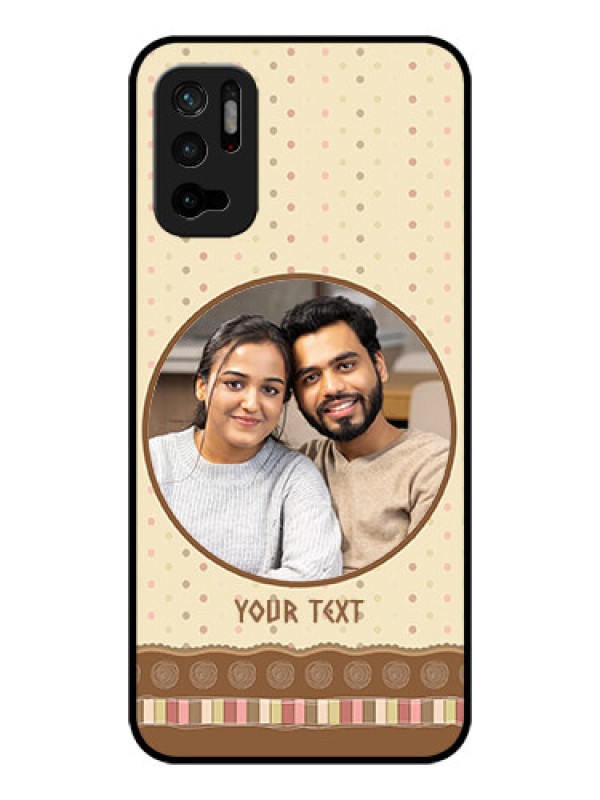 Custom Redmi Note 10T 5G Custom Glass Mobile Case - Brown Dotted Mobile Case Design