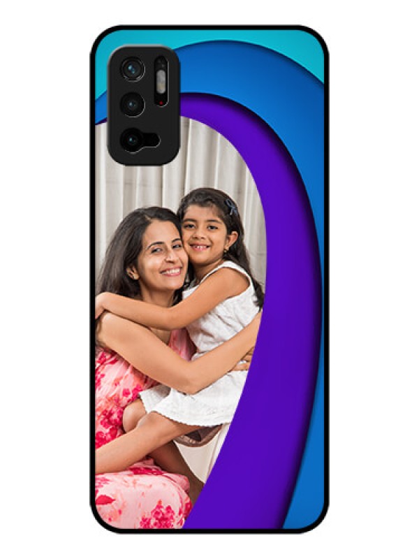 Custom Redmi Note 10T 5G Photo Printing on Glass Case - Simple Pattern Design