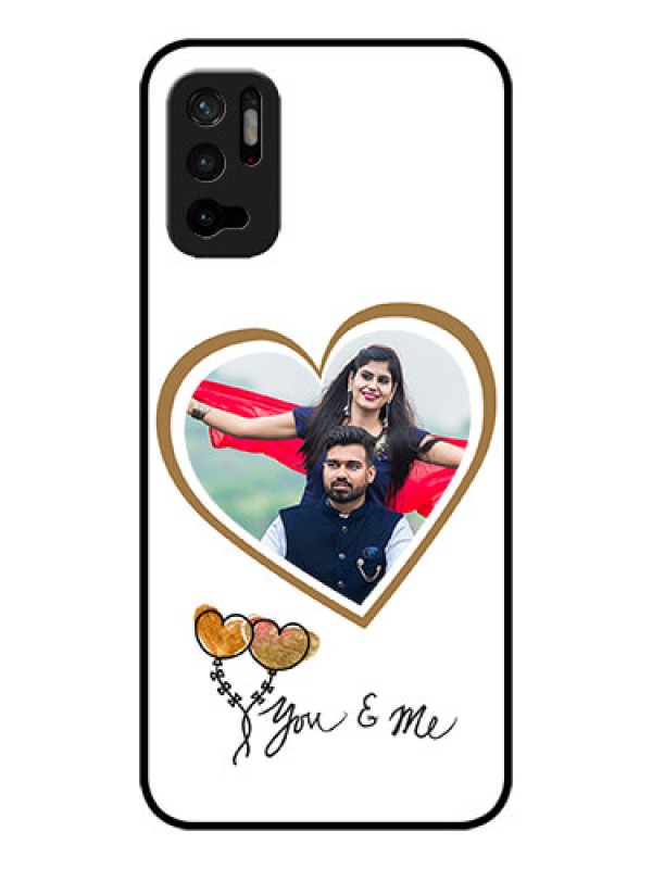 Custom Redmi Note 10T 5G Custom Glass Mobile Case - You & Me Design