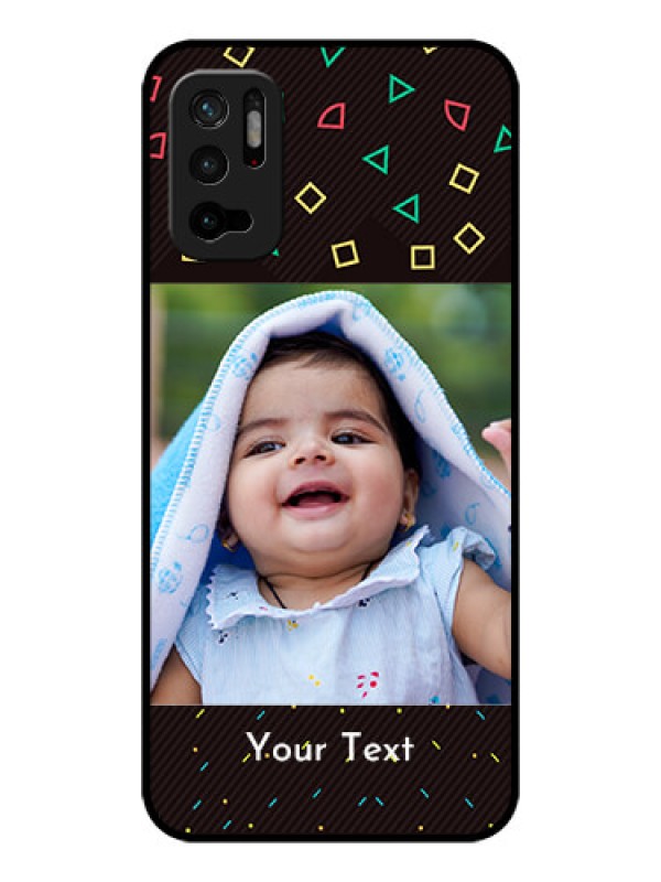 Custom Redmi Note 10T 5G Custom Glass Phone Case - with confetti birthday design