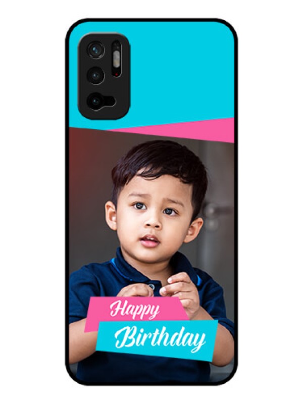 Custom Redmi Note 10T 5G Personalized Glass Phone Case - Image Holder with 2 Color Design