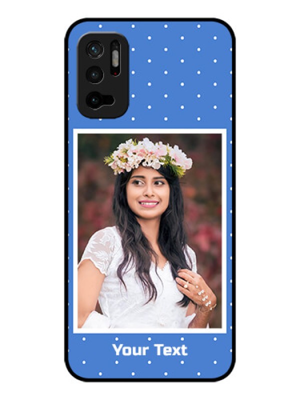 Custom Redmi Note 10T 5G Photo Printing on Glass Case - Polka dots design
