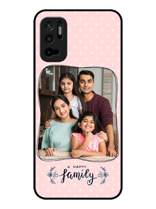 Custom Redmi Note 10T 5G Custom Glass Phone Case - Family with Dots Design
