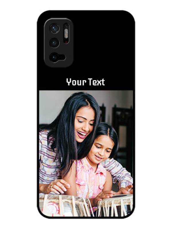 Custom Redmi Note 10T 5G Photo with Name on Glass Phone Case