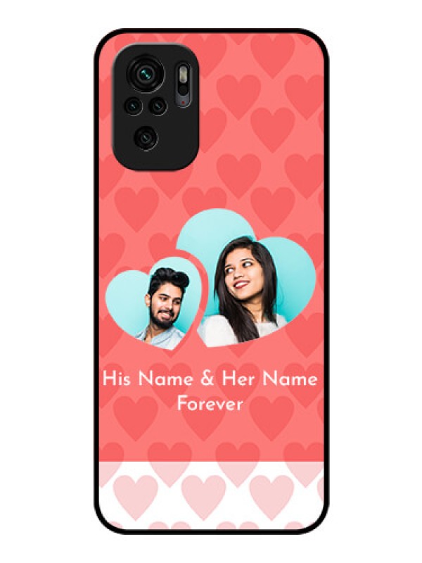 Custom Redmi Note 11 Se Personalized Glass Phone Case - Couple Pic Upload Design