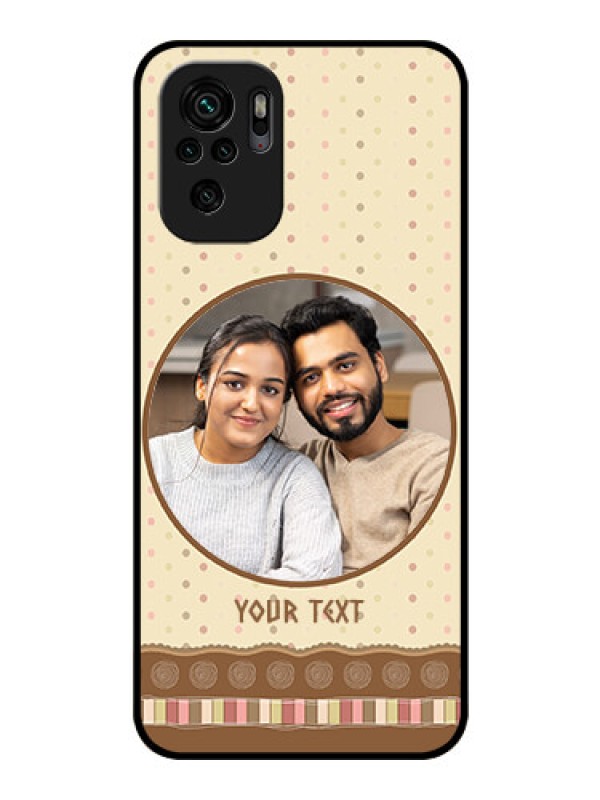 Custom Redmi Note 11 Se Custom Glass Mobile Case - Brown Dotted Mobile Case Design