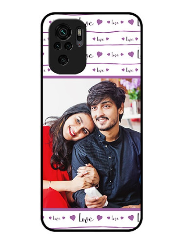 Custom Redmi Note 11 Se Custom Glass Mobile Case - Couples Heart Design