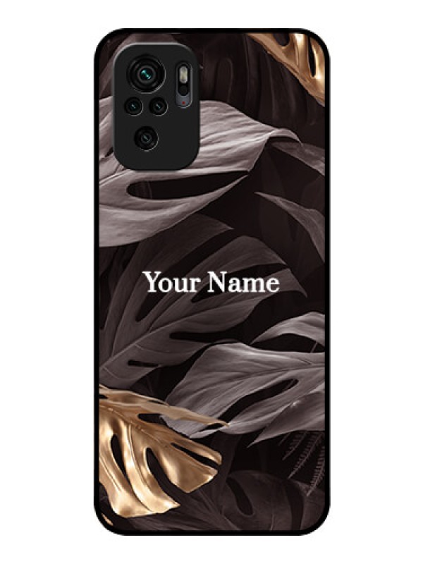 Custom Xiaomi Redmi Note 11 Se Personalised Glass Phone Case - Wild Leaves digital paint Design