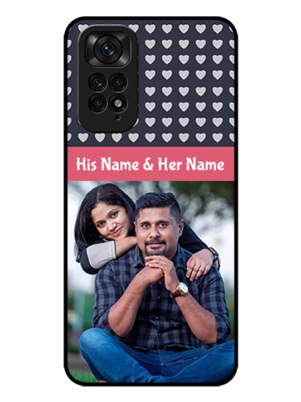 Custom Redmi Note 11 Custom Glass Mobile Case - Love Symbols Design