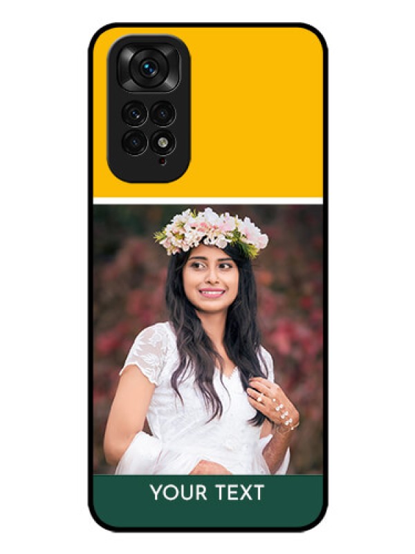 Custom Redmi Note 11 Photo Printing on Glass Case - Love You Design
